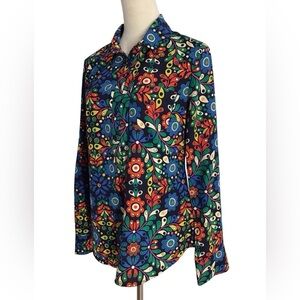 Merona Retro Floral Long Sleeve Tunic